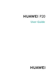 Huawei P20 manual. Camera Instructions.